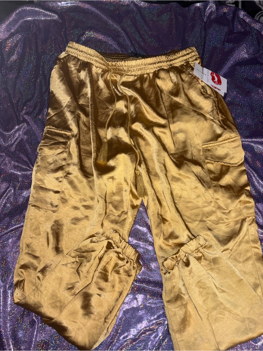 Metallic Gold Jogger Pants